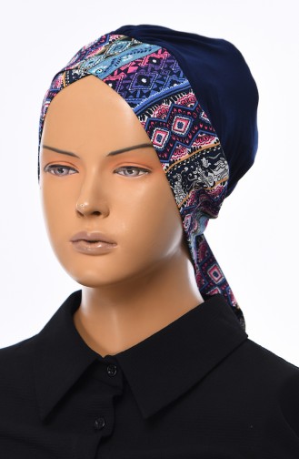 Comfortable Bonnet B0031-1-KLM Navy Blue 0031-1-KLM