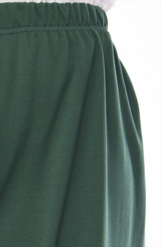 Elastic Waist Summer Pants 7990A-01 Emerald Green 7990A-01