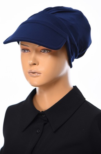 Cotton Cap Bonnet  B0030-1 Navy Blue 0030-1