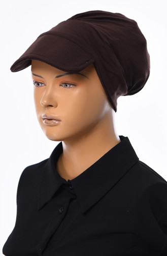 Cotton Cap Bonnet B0030-5 Brown 0030-5