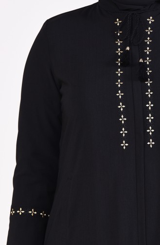 Large Size Embroidered Abaya 5926-05 Black 5926-05