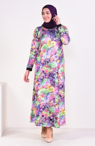 Purple Hijab Dress 4551A-01