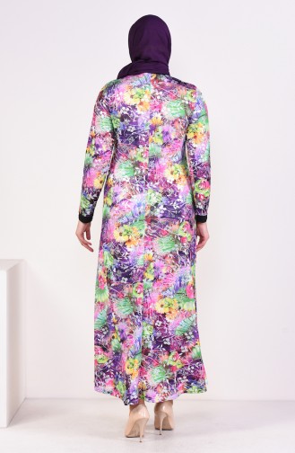 Purple Hijab Dress 4551A-01