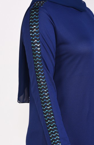 Robe Hijab Blue roi 4560A-02