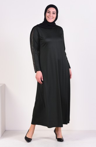 Dark Green Hijab Dress 4560A-05