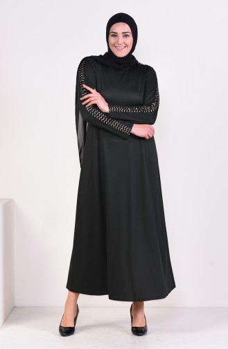 Dark Green Hijab Dress 4560A-05