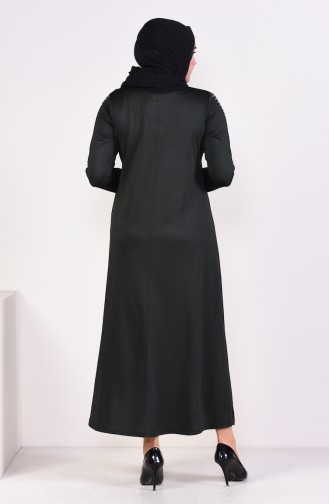 Dunkelgrün Hijab Kleider 4560A-05