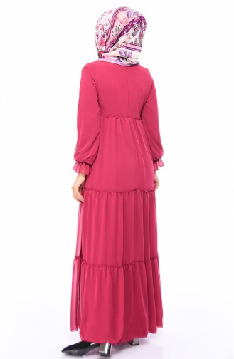 Fuchsia Hijab-Abendkleider 18057-11