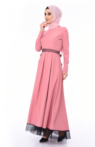 Kleid mit Band 8178-05 Puder Rosa 8178-05