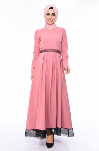 Kleid mit Band 8178-05 Puder Rosa 8178-05