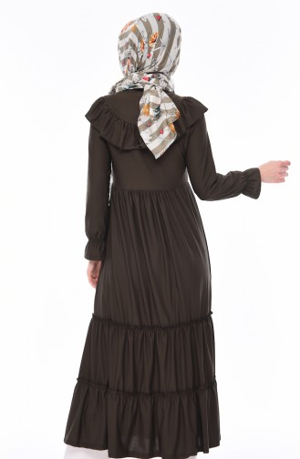 Büzgülü Uzun Tunik 4091-06 Haki Yeşil 4091-06