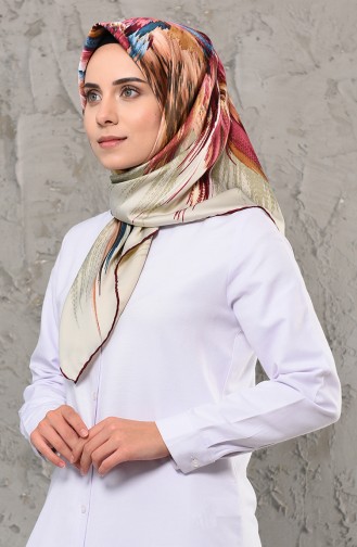 Patterned Rayon Scarf 2255-11 Stone Cherry 2255-11