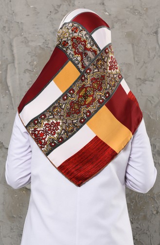 Patterned Rayon Scarf 2256-04 Bordeaux 2256-04