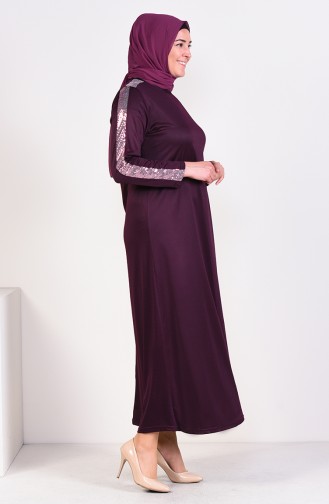 Purple Hijab Dress 4560-01