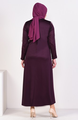Robe Hijab Pourpre 4560-01