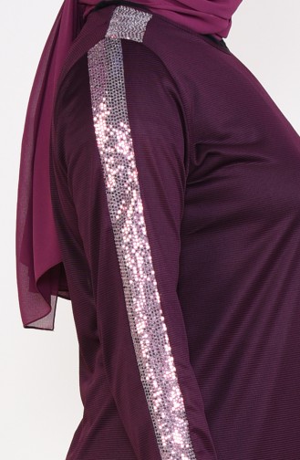Robe Hijab Pourpre 4560-01