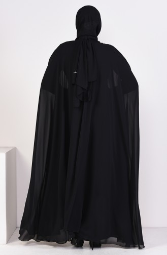 Robe de Soirée Perlées Grande Taille 1003-03 Noir 1003-03