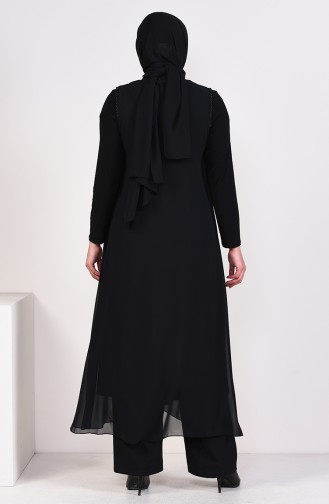 Habillé Hijab Noir 6186-03
