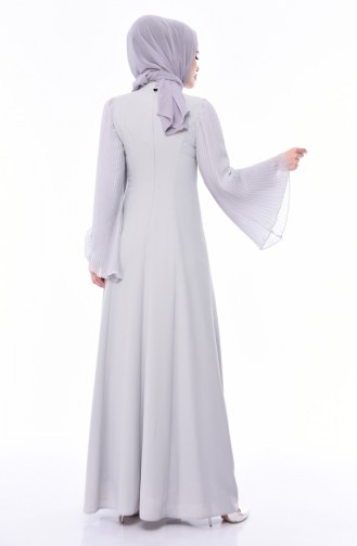 Grau Hijab-Abendkleider 4541-03
