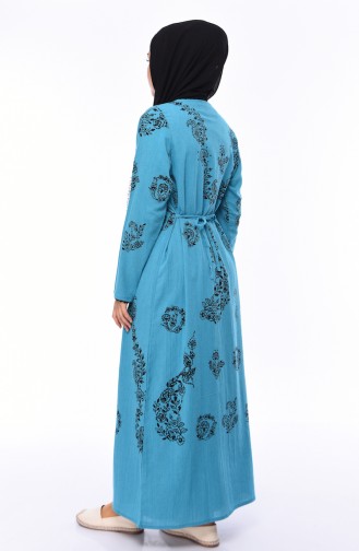 Robe Hijab Turquoise 0004-12