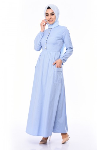 Pleated Dress 1240-01 Baby BLUE 1240-01
