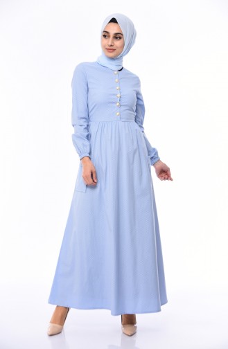 Pleated Dress 1240-01 Baby BLUE 1240-01