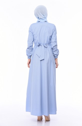 Pleated Dress 1241-03 Baby Blue 1241-03