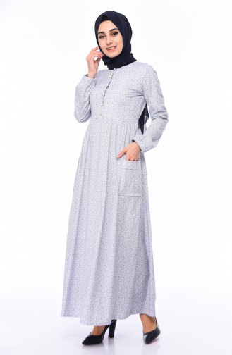 Pleated Dress 1242-04 White 1242-04