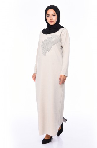 Beige Hijab Dress 2008-01