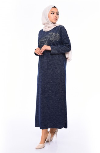 Robe Hijab Bleu Marine 2008-04