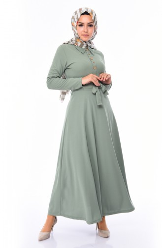 Robe Hijab Vert noisette 19046-06