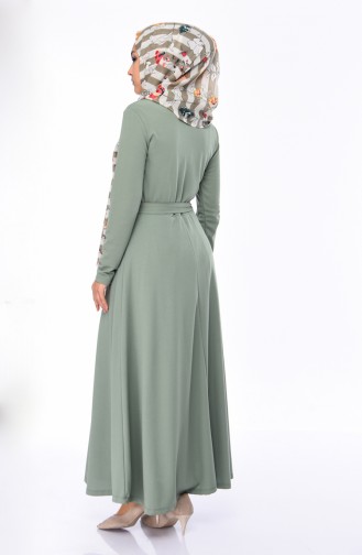 Robe Hijab Vert noisette 19046-06