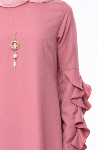 Perlen Kleid mit Volant 1023-03 Lila 1023-03