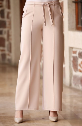 Belted Wide Leg Pants  3001-09 Stone 3001-09