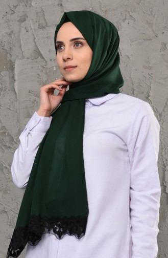 شال أخضر داكن 13002-10
