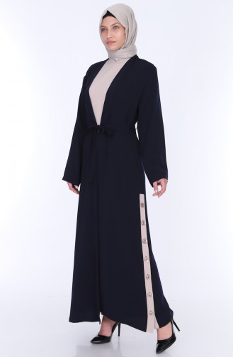 Abaya Dress Double Suit7836-02 Navy 7836-02
