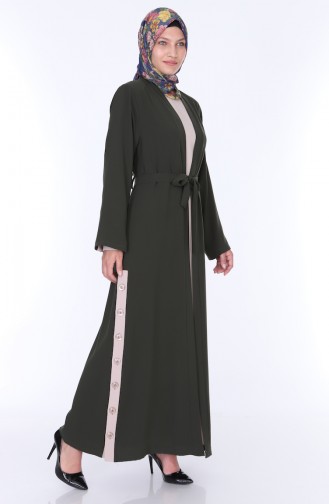 Abaya Dress Double Suit 7836-04 Khaki 7836-04