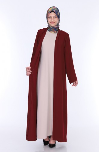 Abaya Dress Double Suit 7836-05 Bordeaux 7836-05