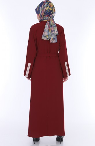 Abaya Dress Double Suit 7836-05 Bordeaux 7836-05