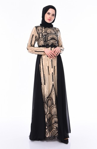 فساتين سهرة بتصميم اسلامي بيج 0103-01