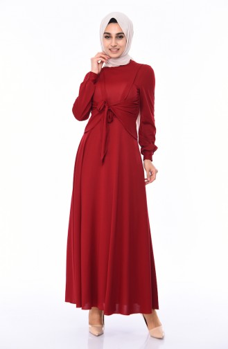 Robe Hijab Bordeaux 0157-03
