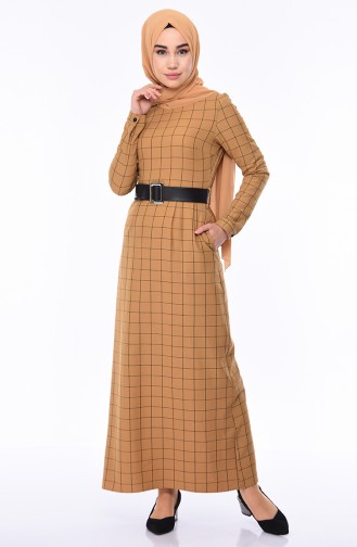 Camel Hijab Dress 2069-06
