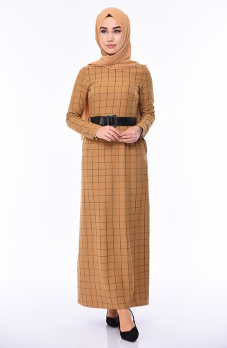 Camel Hijab Dress 2069-06