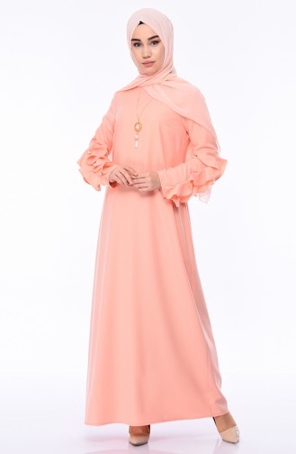Frilled Sleeve Pearl Dress 1023-06 Power 1023-06