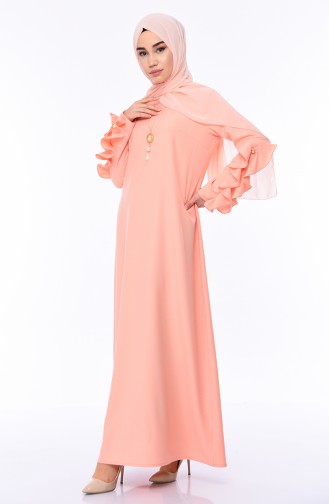 Frilled Sleeve Pearl Dress 1023-06 Power 1023-06