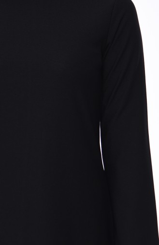 Ruffle Garnished Dress 4211-01 Black 4211-01