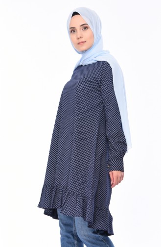 Frilly Tunic 1244-02 Navy 1244-02