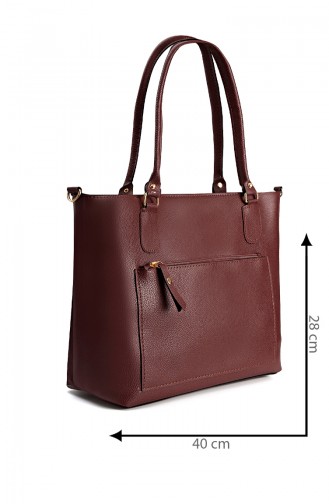 Weinrot Schultertasche 10617BO