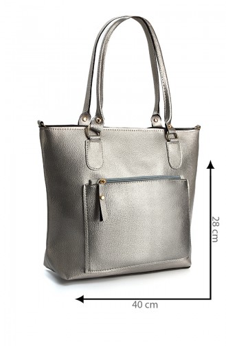 Silver Gray Shoulder Bag 10617GU