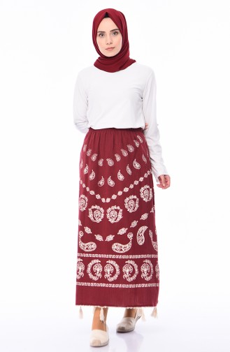 Sile Cloth Pareo Skirt 0200-04 Red 0200-04